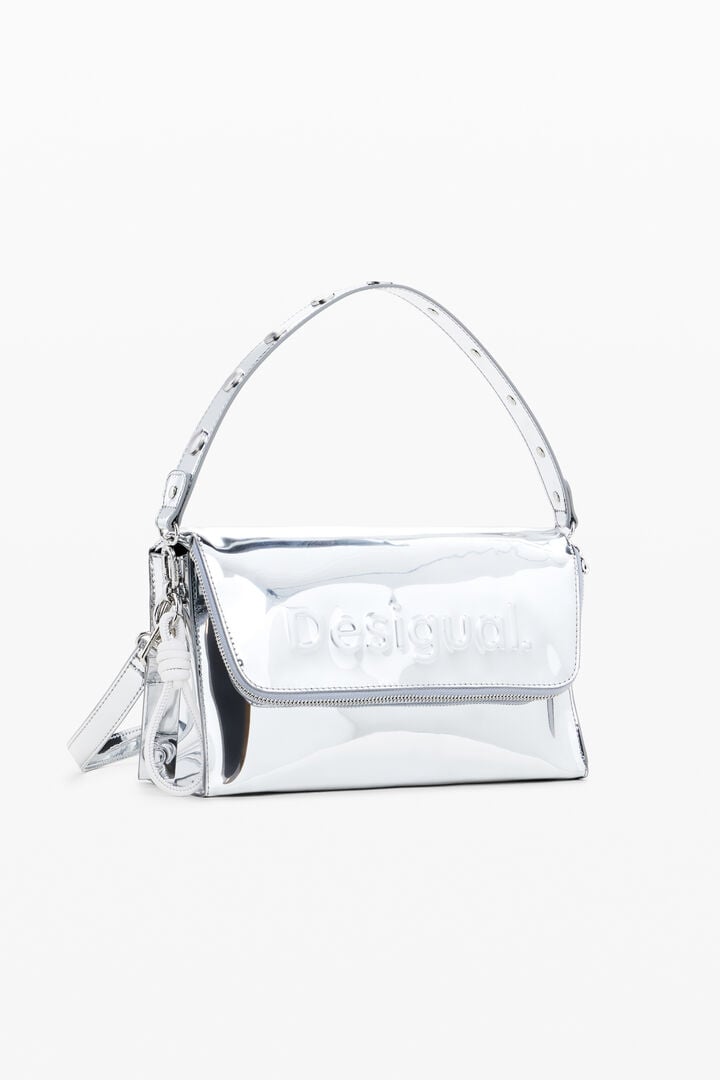Faux leather effect bag with logo | Desigual