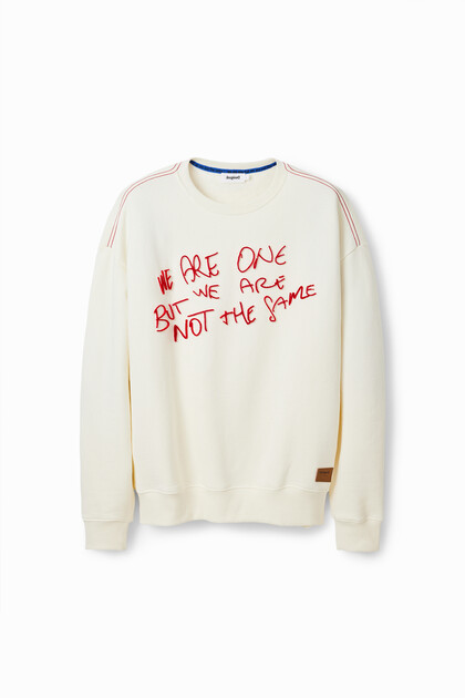 Sudadera mensaje flocado