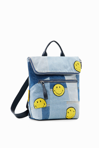 Midsize denim Smiley® backpack