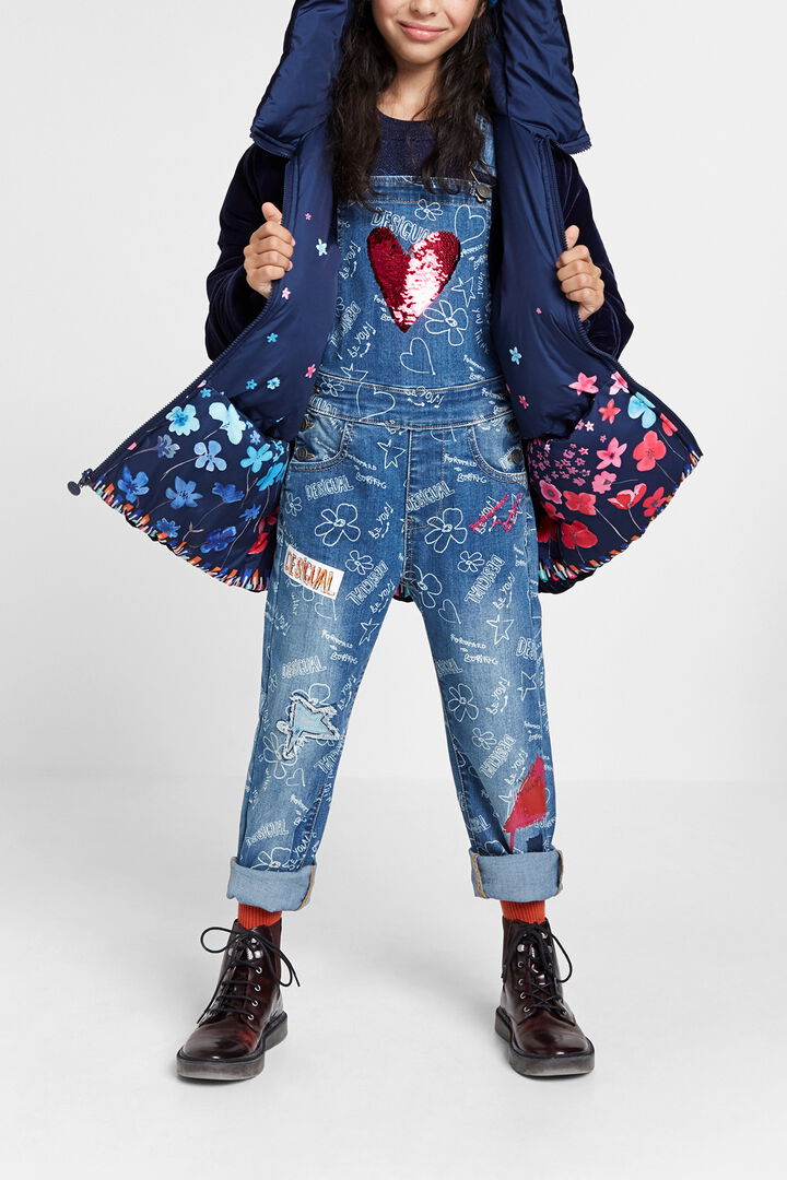 Bolimania print denim overalls | Desigual
