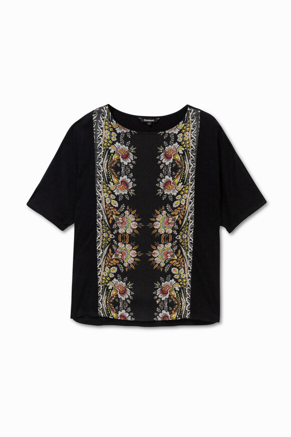 Camiseta algodón modal banda floral Designed by M. Christian Lacroix