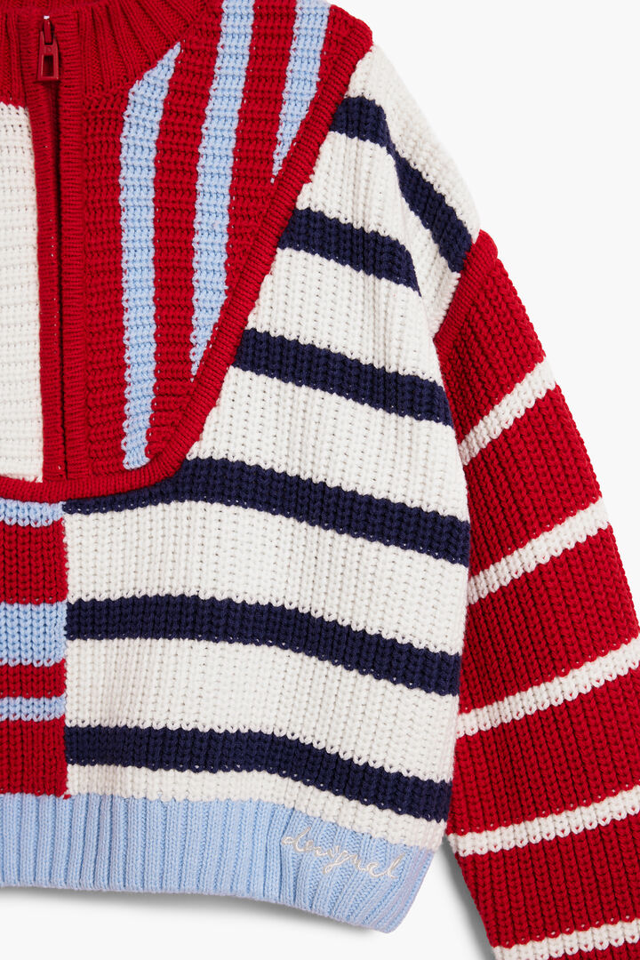 Pull à rayures avec fermeture éclair | Desigual