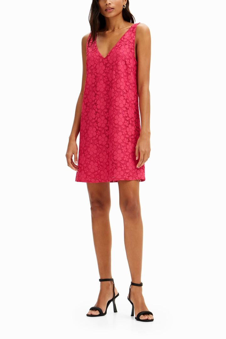 Floral lace mini dress | Desigual