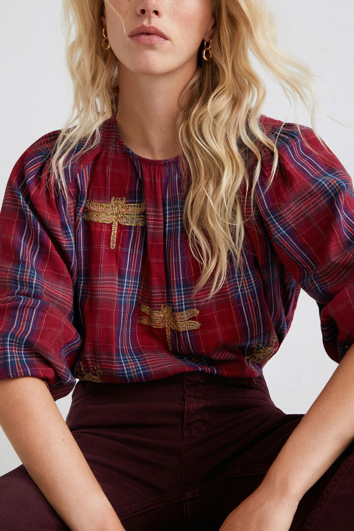 Blusa loose tartán | Desigual