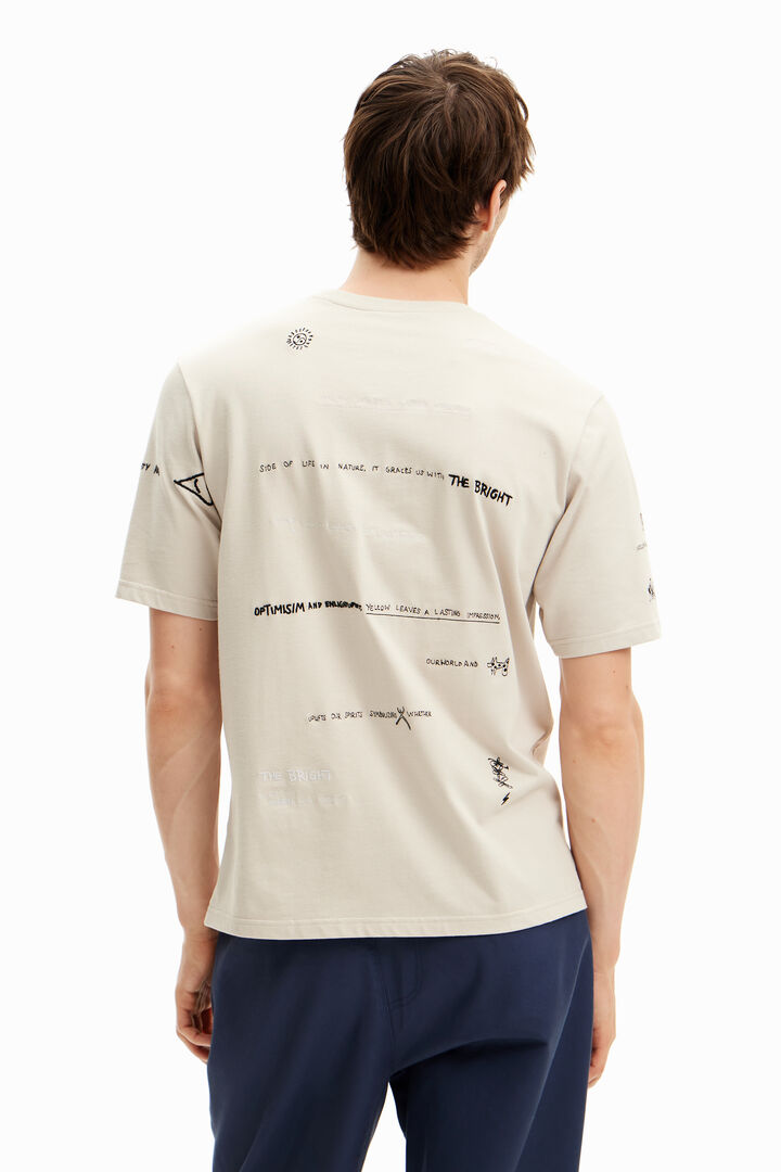 Short-sleeved T-shirt with lettering design | Desigual