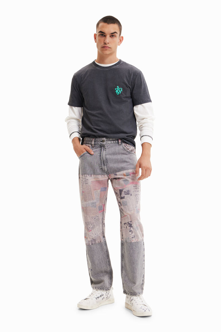 Vaqueros confort periódicos | Desigual