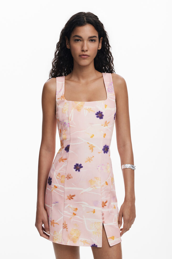Vestido corto tirantes | Desigual