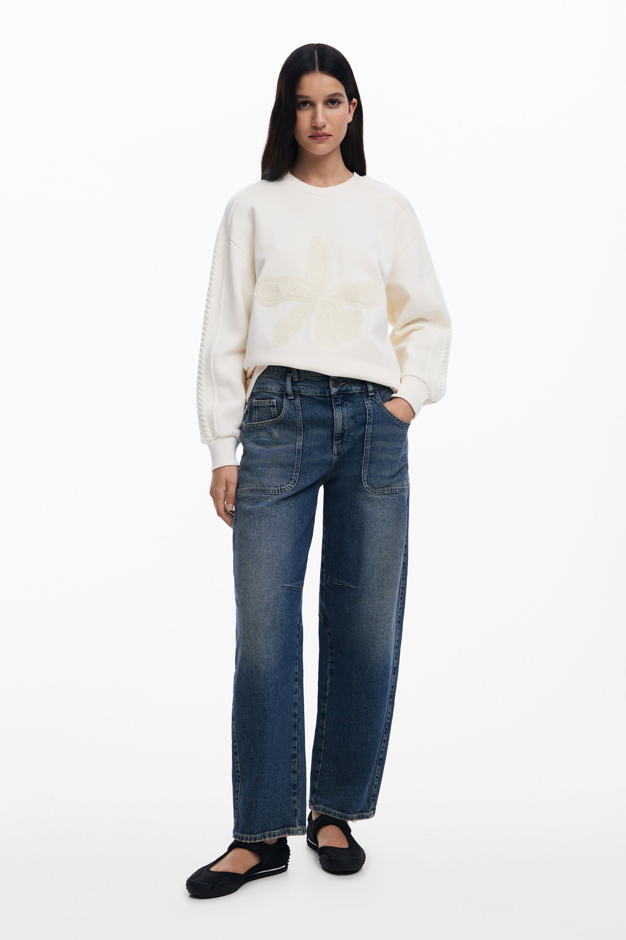 フラワースウェットシャツ 女性用 I Desigual.com
