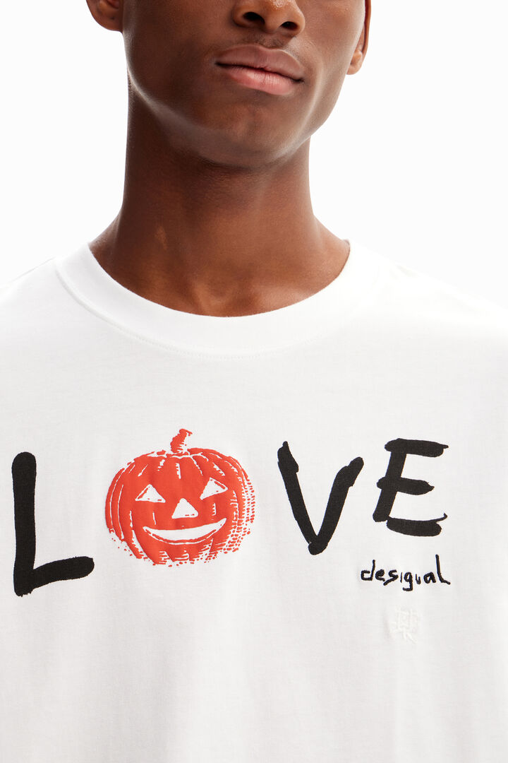 T-shirt met Love en pompoen | Desigual