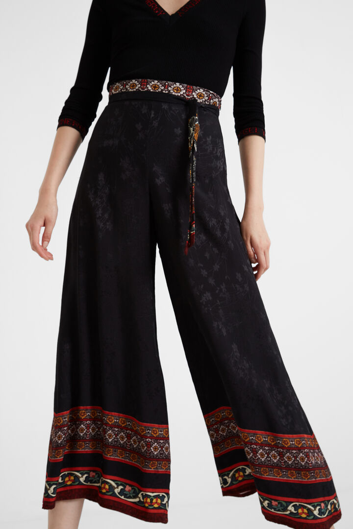 Viscose wide leg trousers | Desigual