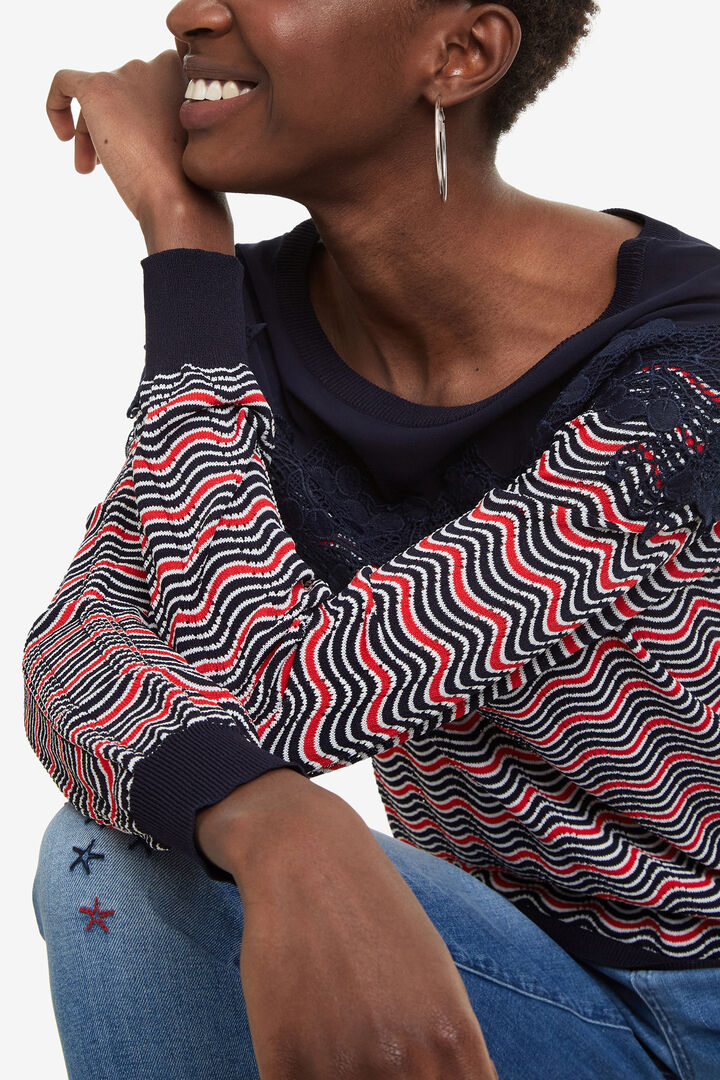 Wavy Sailor Stripe Jumper Laura | Desigual