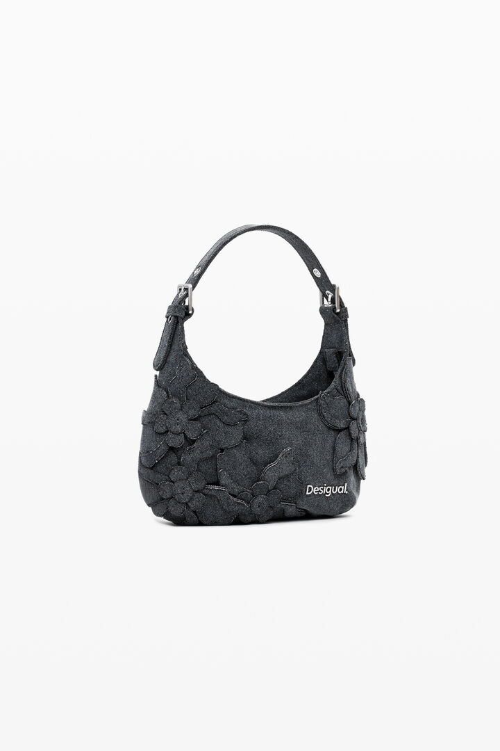Bolsa pequena com apliques de flores | Desigual
