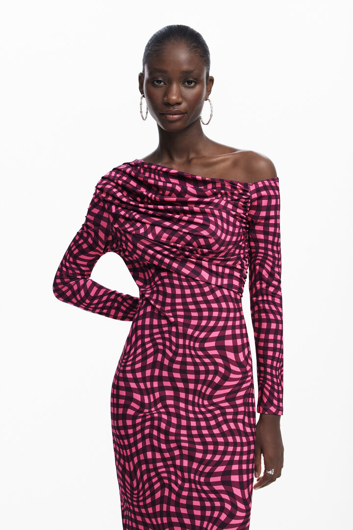 Psychedelic checkered dress | Desigual