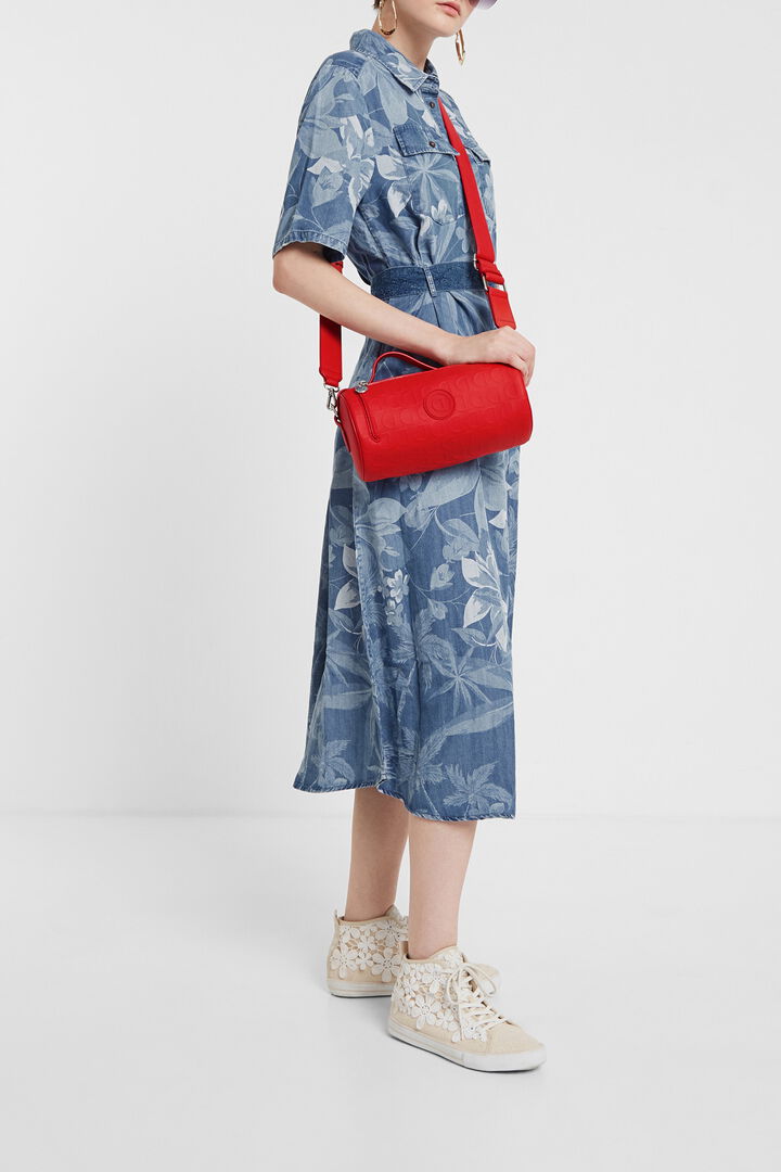 Sac cylindre rouge logomania | Desigual