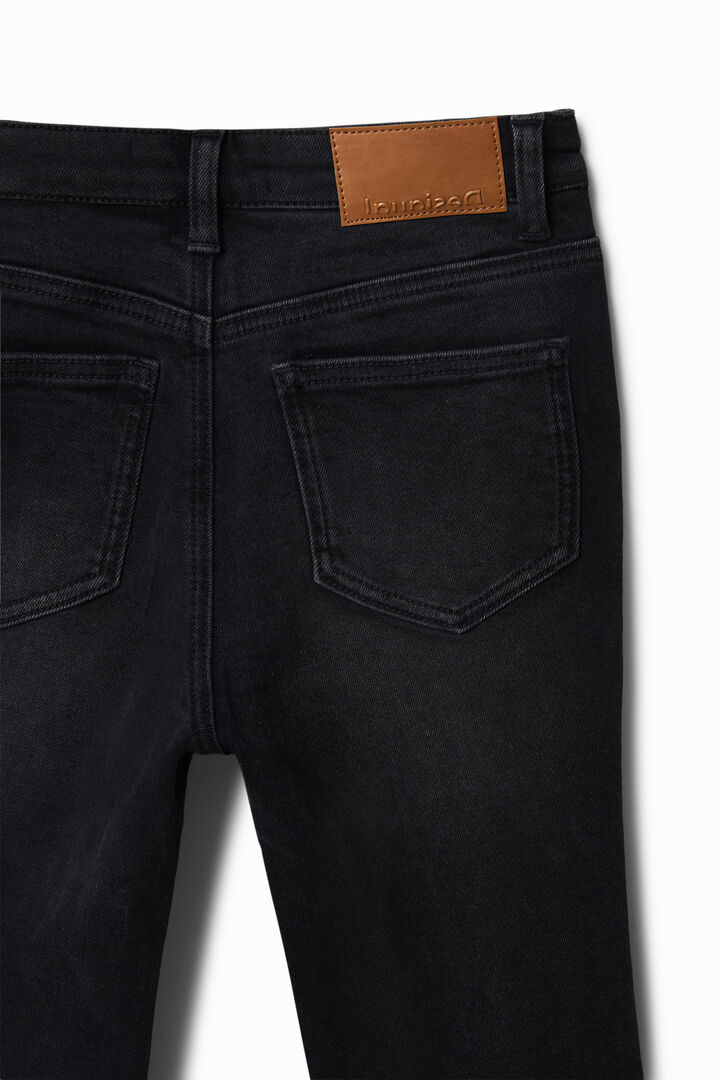 Jean patte d'éph court floqué | Desigual