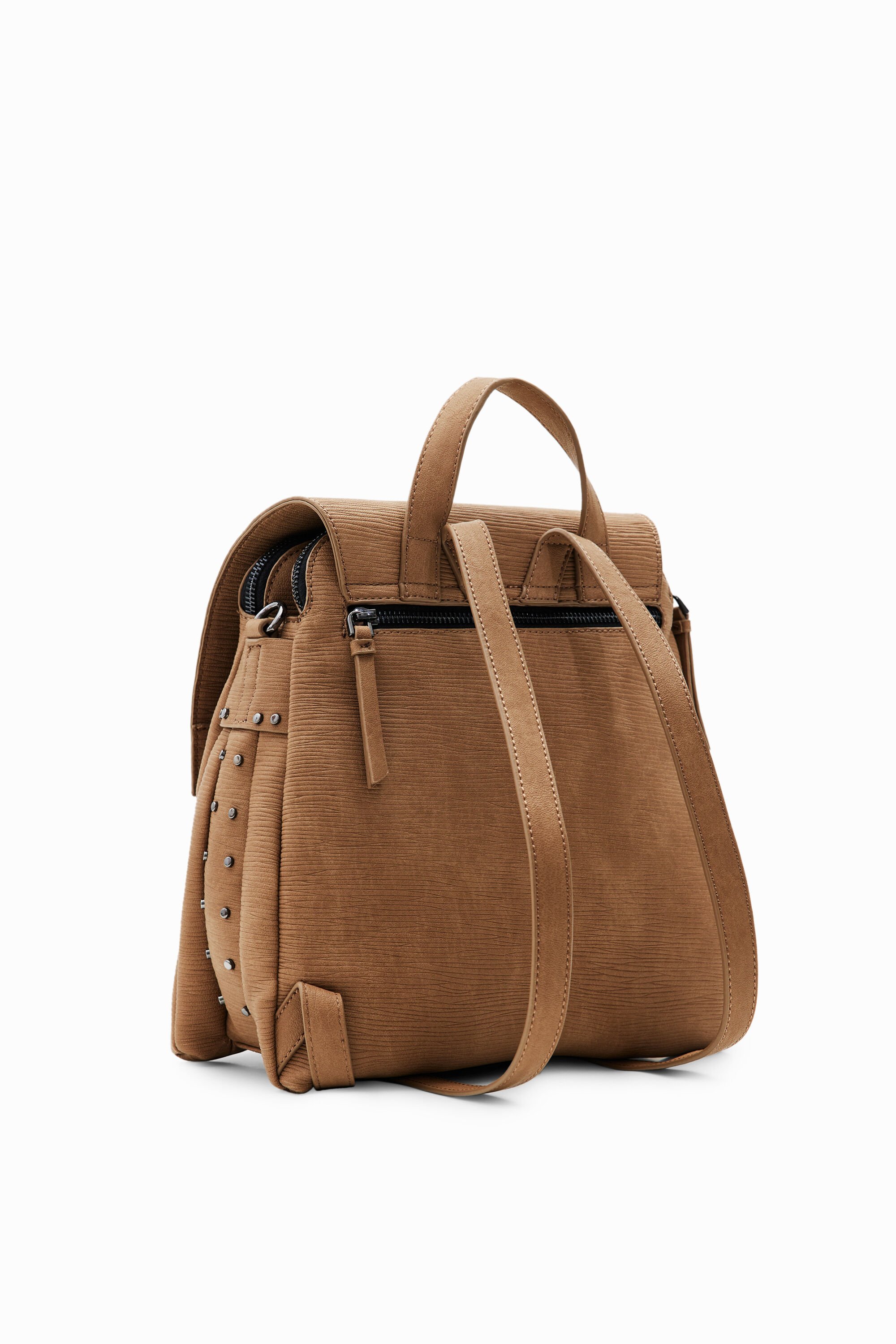 Shop Desigual Small Multi-position Star Backpack In Brown