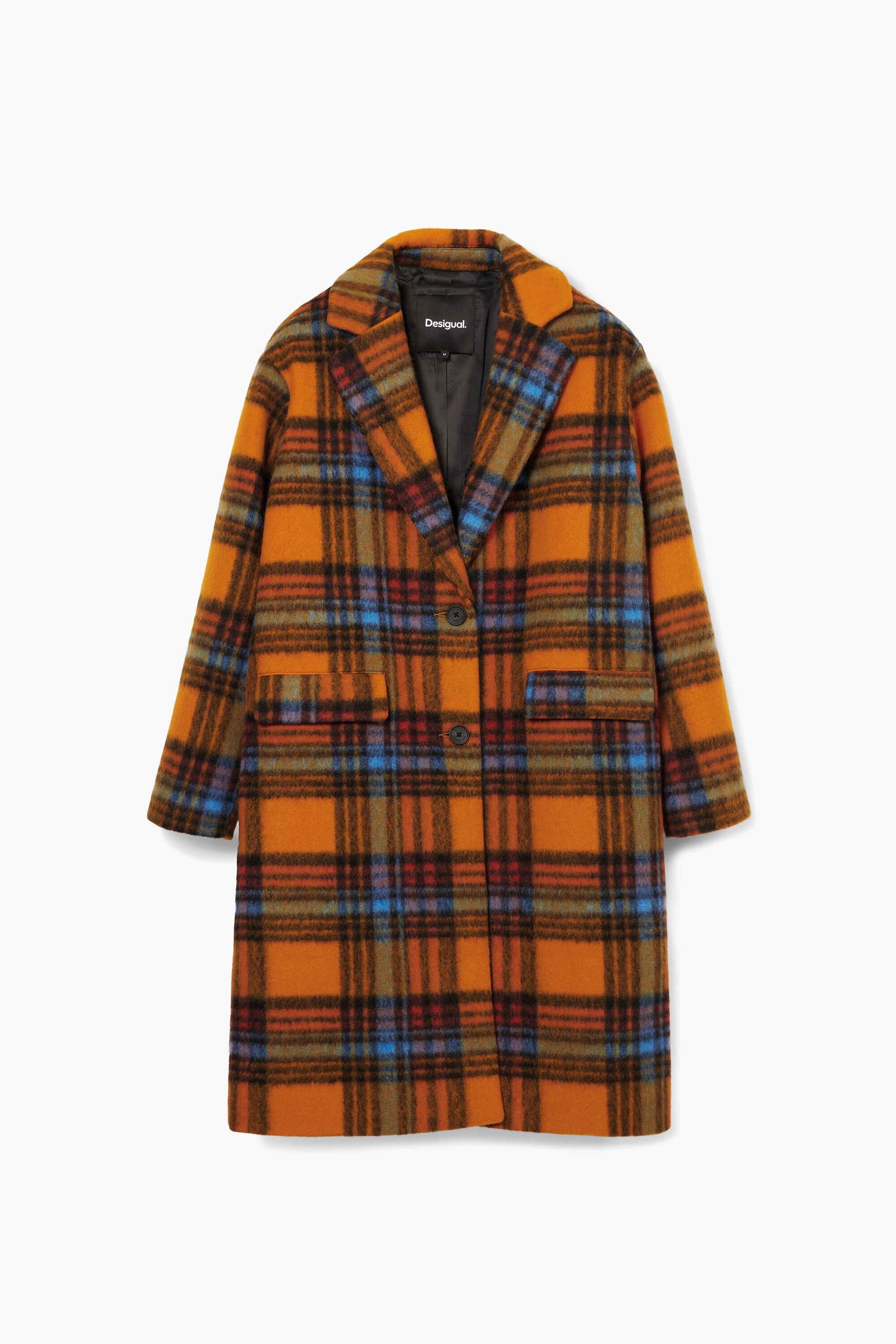 Long checkered coat women's I Desigual.com