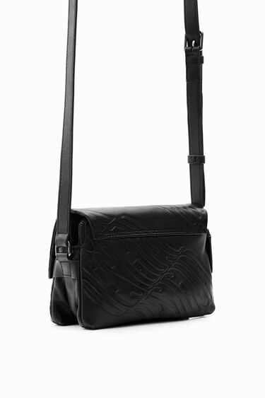 Petit sac à bandoulière cuir logos | Desigual