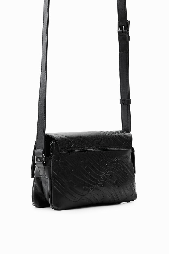 Small leather logo crossbody bag | Desigual