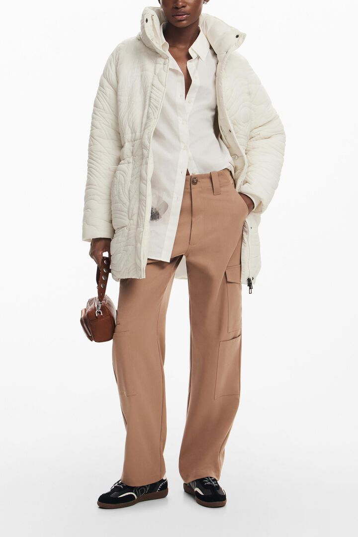 Abrigo acolchado textura | Desigual