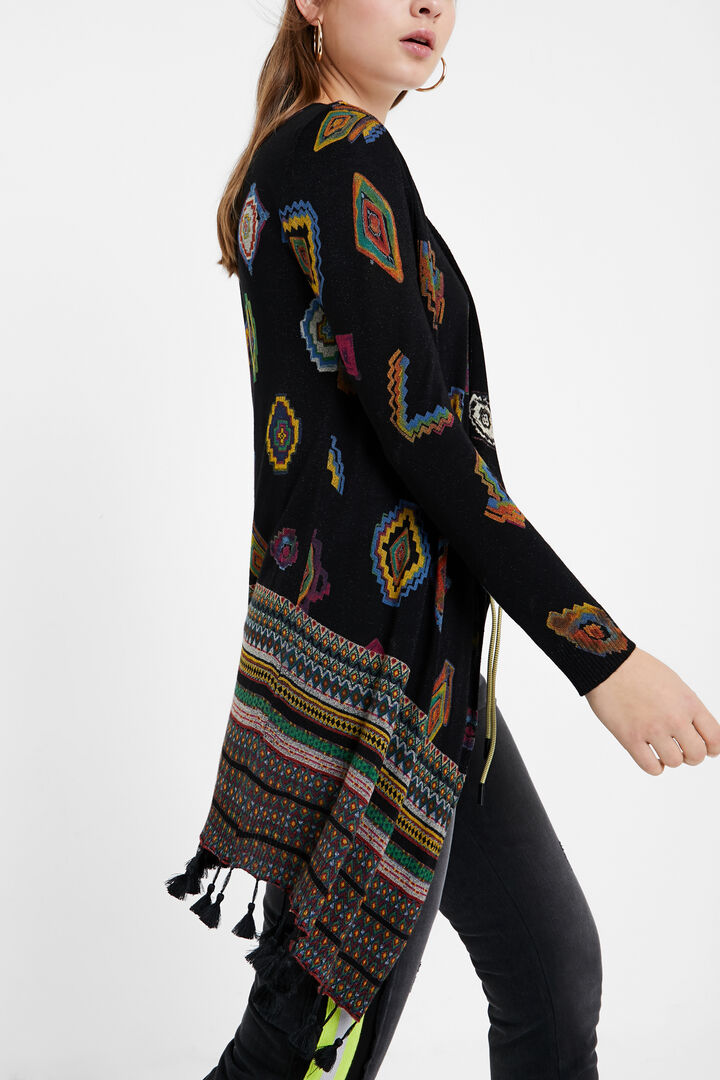 Cárdigan punto estampado geométrico | Desigual