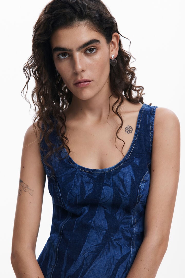 Printed denim dress Women's I