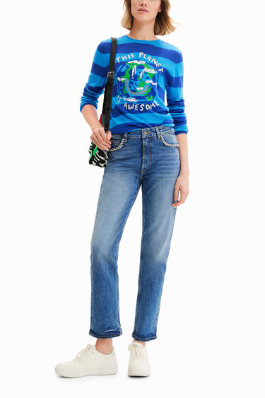 Jersey corto rayas Planet | Desigual