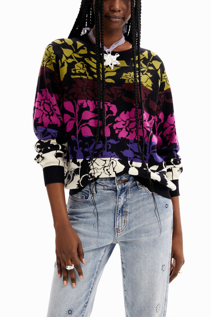 Jersey jacquard flores | Desigual