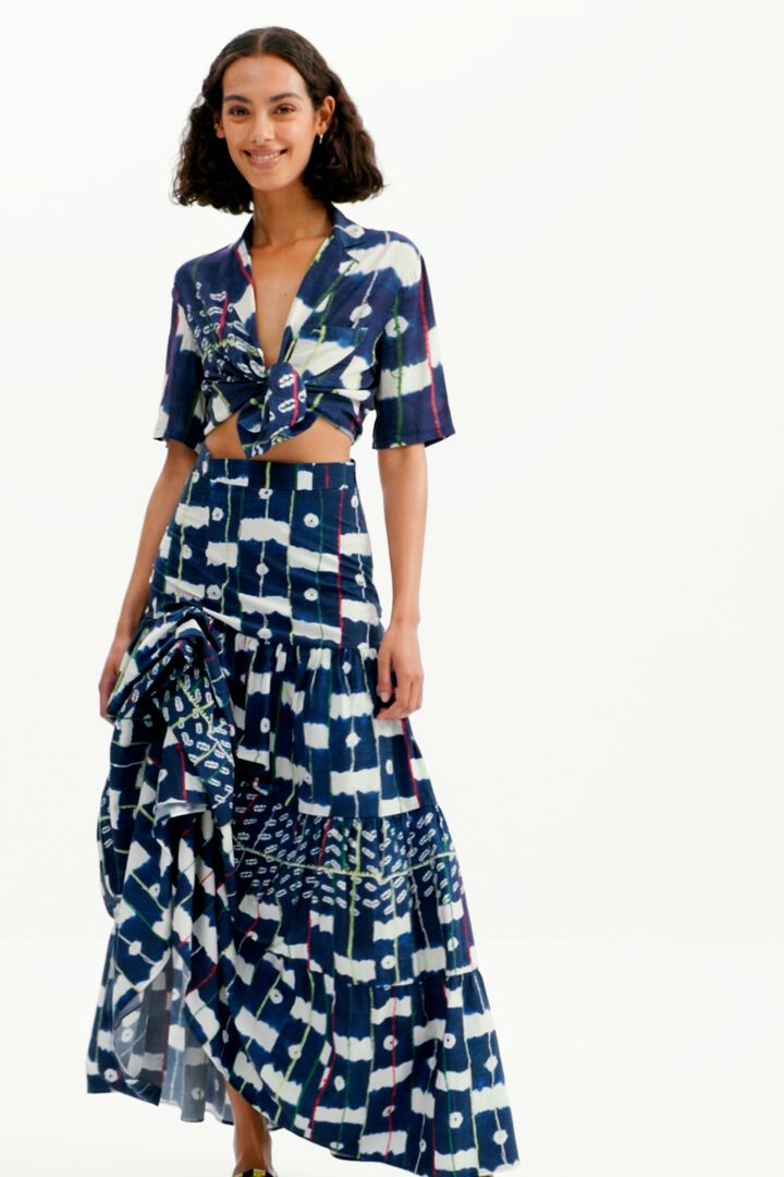Faldilla llarga multiposició Stella Jean | Desigual