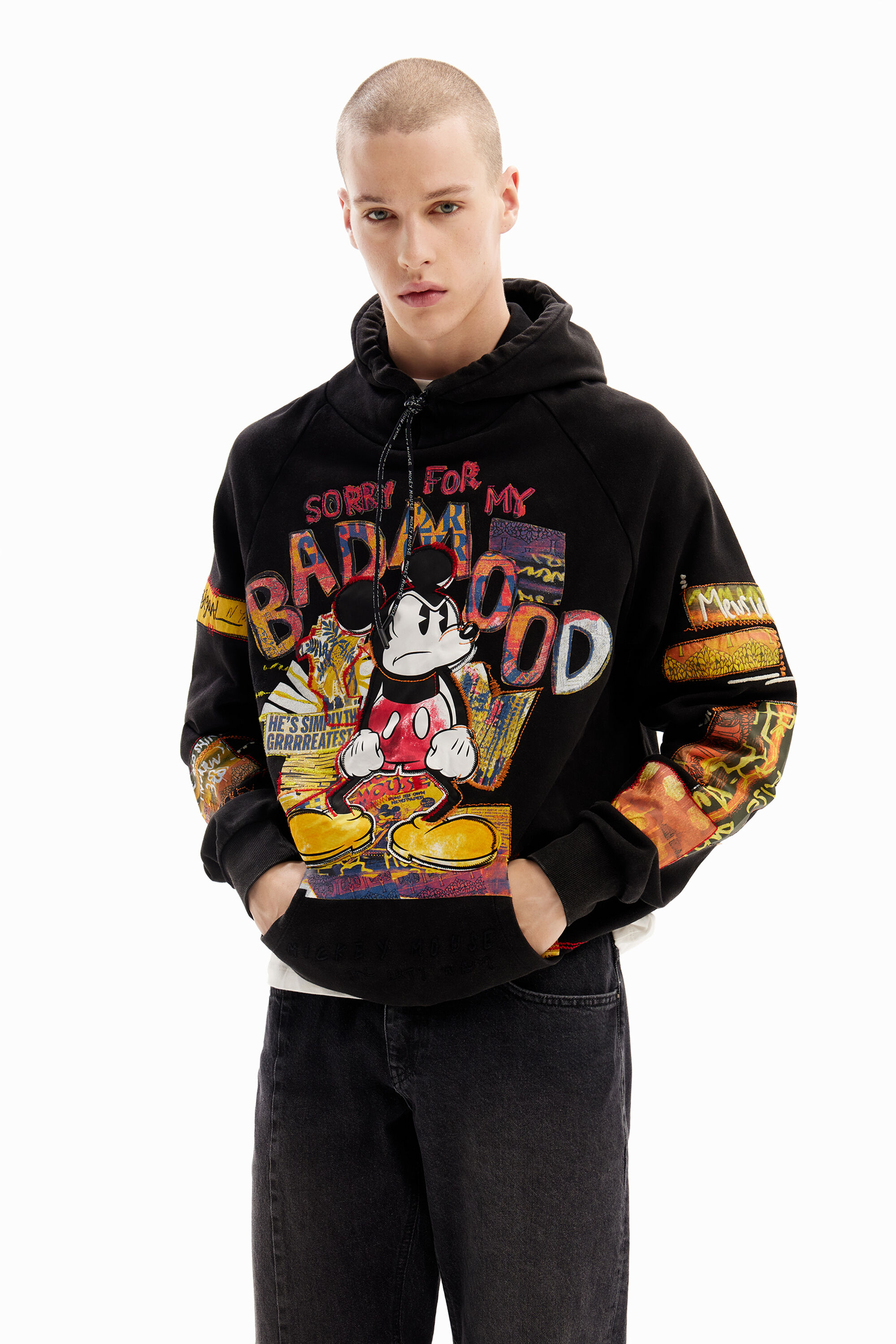 Desigual Patchwork Mickey Mouse hoodie