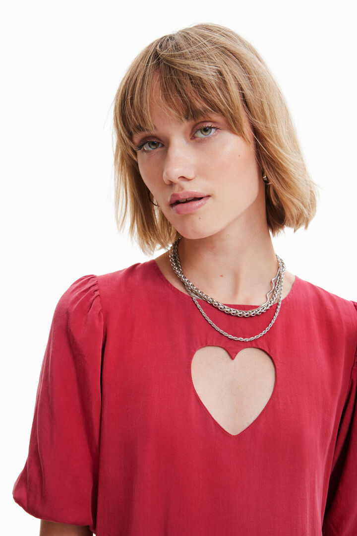 Vestido midi corazón | Desigual