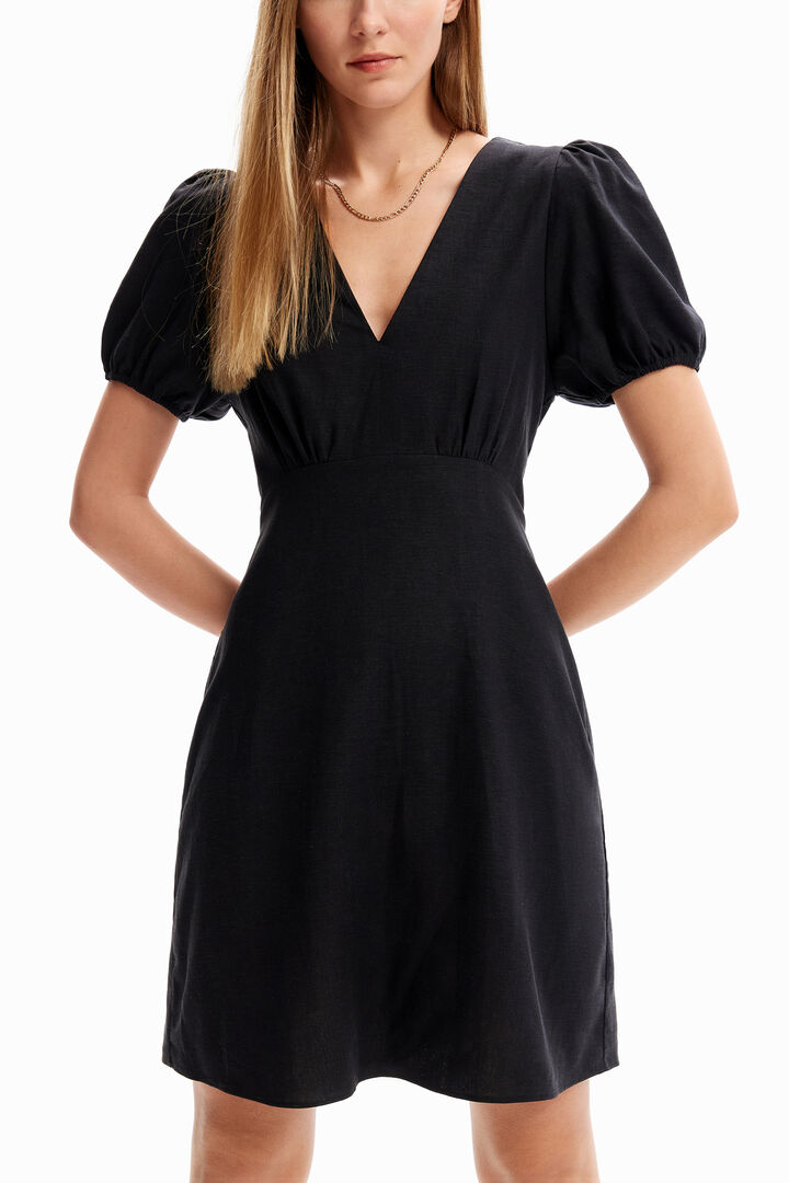 Short puff-sleeve dress | Desigual