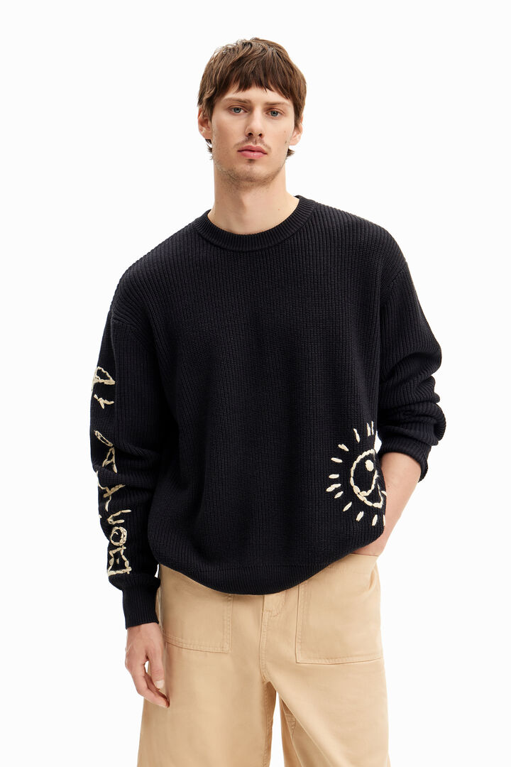 Embroidered sweater