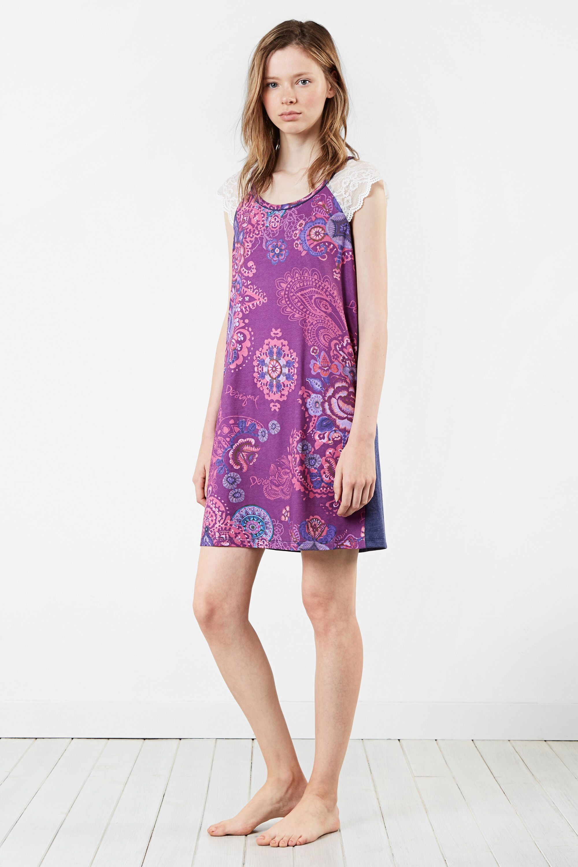 Chemise de nuit desigual clearance