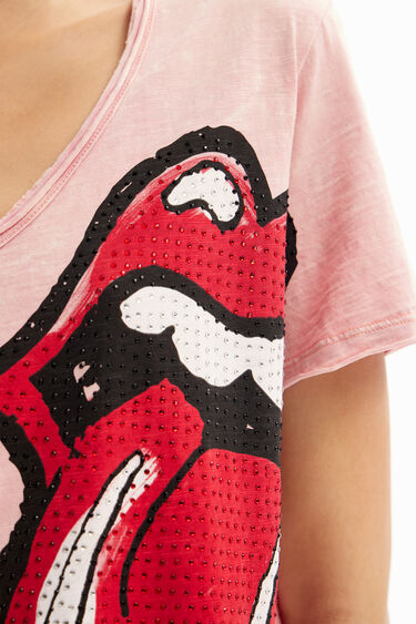 Majica Rolling Stones z okrasnimi kamenčki | Desigual