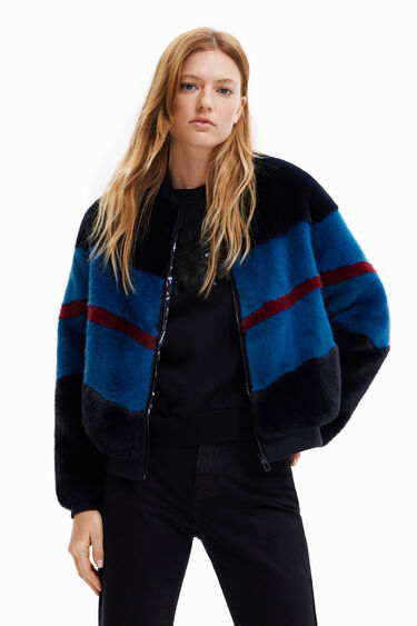 Sweeten excuse Rarely Fur bomber jacket | Desigual.com