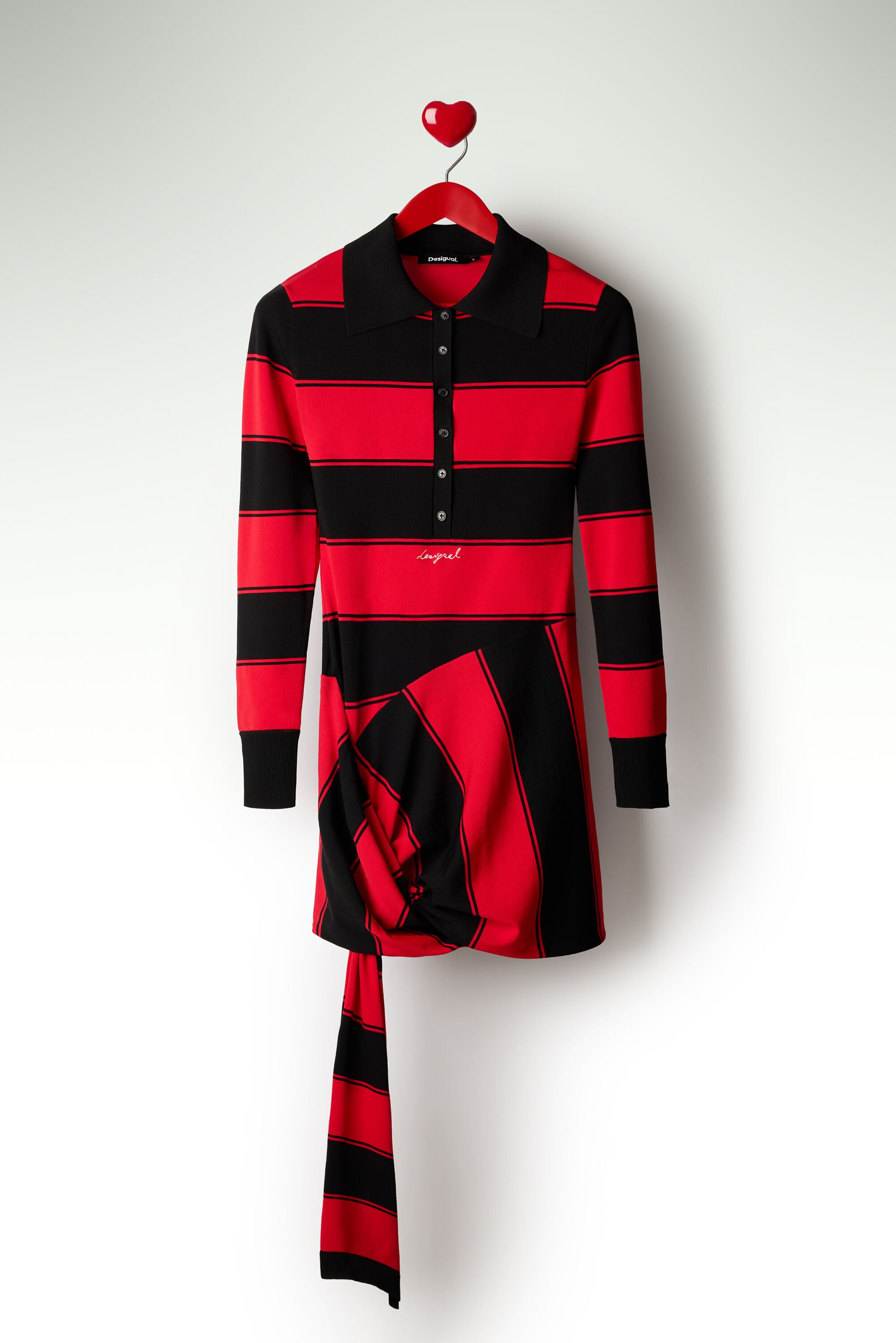 Desigual, Polokleid strick, Damen, Rot, XL