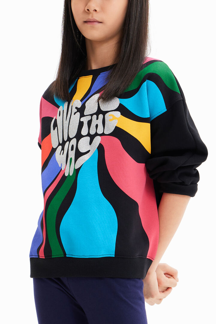 Sudadera multicolor mensaje | Desigual