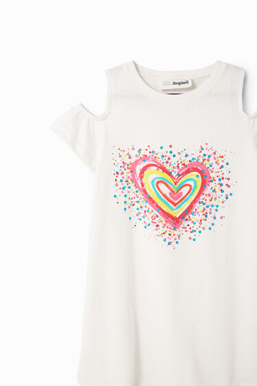 Heart cut-out T-shirt dress | Desigual