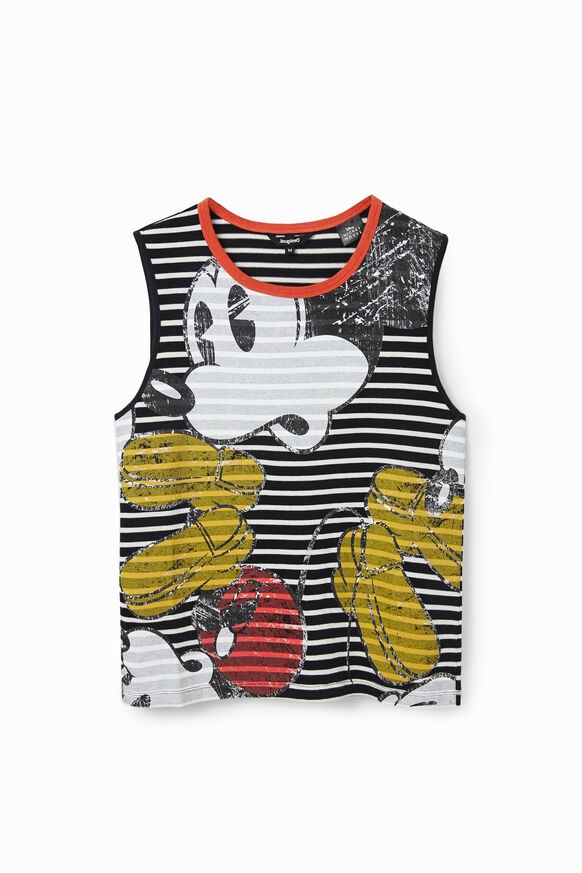 T-shirt sans manches à rayures - Mickey Mouse | Desigual