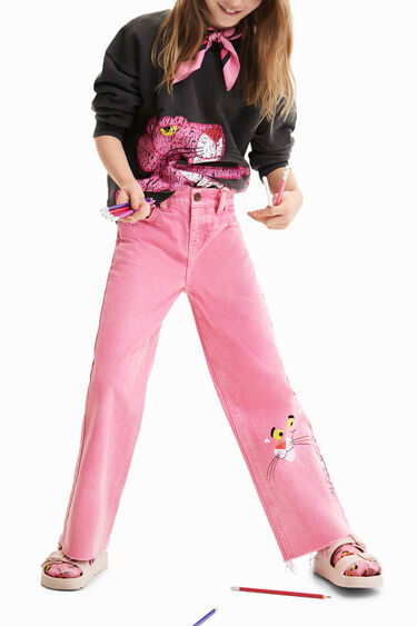 Calças de ganga brancas Pink Panther | Desigual