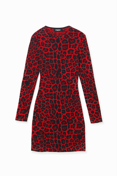 Slim short leopard dress | Desigual