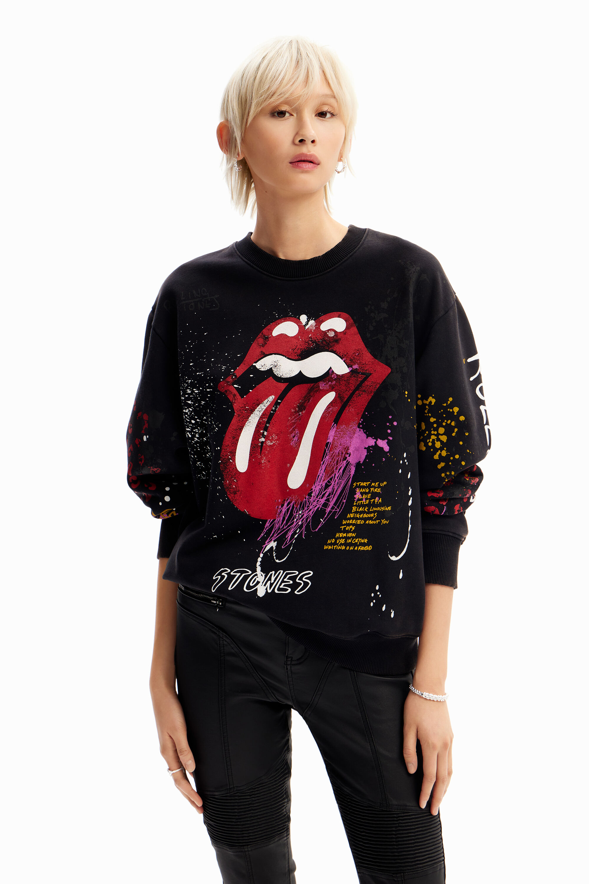 Desigual The Rolling Stones splatter sweatshirt