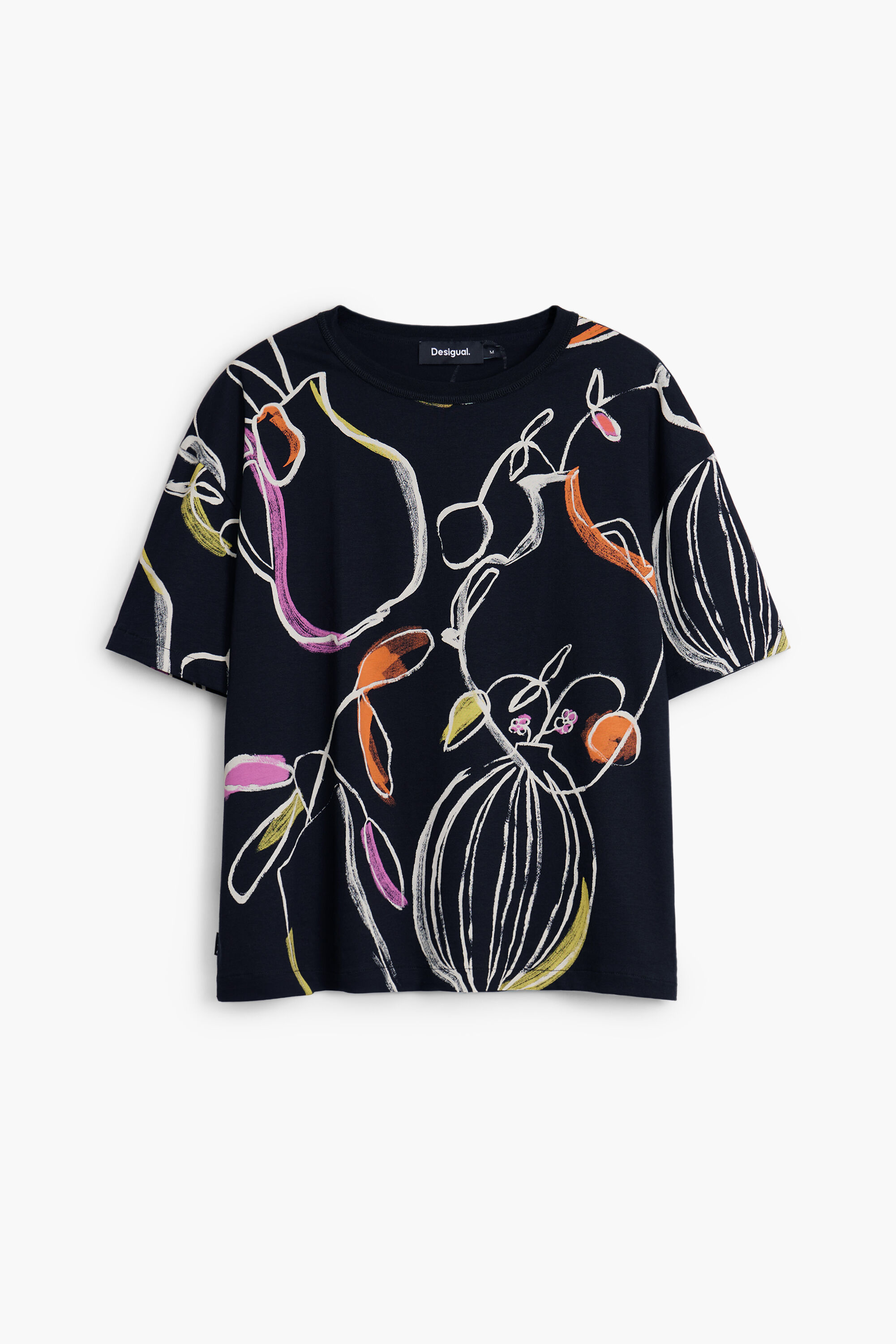 Desigual Donna Nero T-Shirt Arty Piccolo