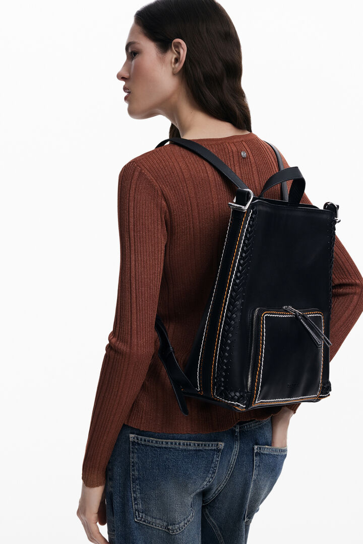 Mochila trenzada mediana | Desigual