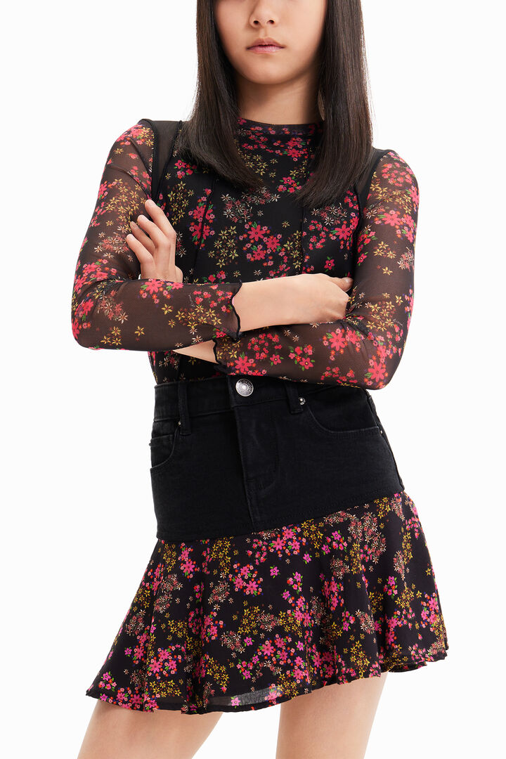 Camiseta tul flores | Desigual