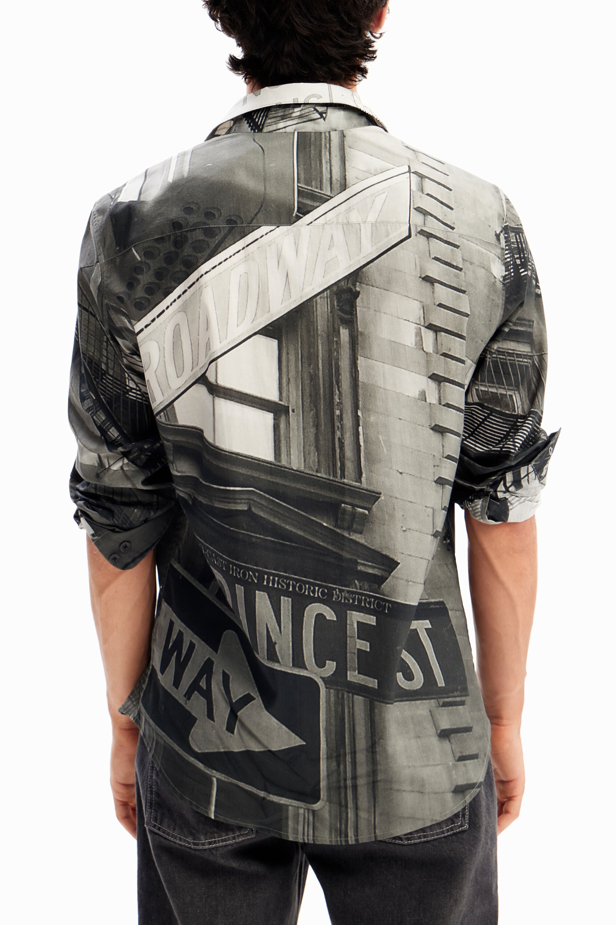 Desigual Men's Graphic Print T-Shirt – Collage Style Tee With Photos & Messages, Regular Fit