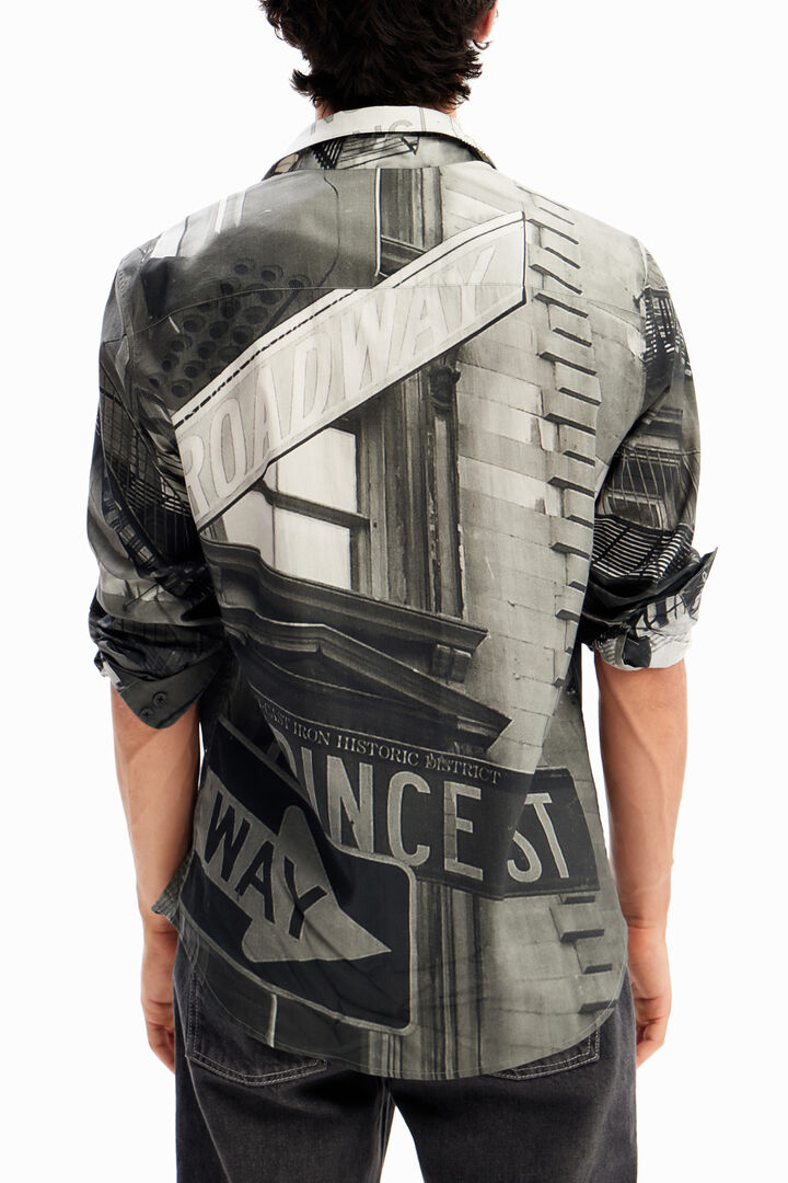Desigual Men's Graphic Print T-Shirt – Collage Style Tee With Photos & Messages, Regular Fit