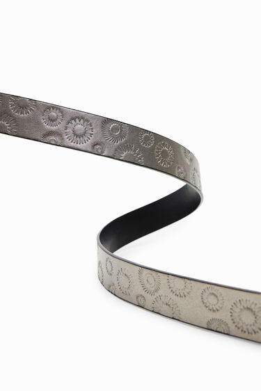 Metallic geometric belt | Desigual