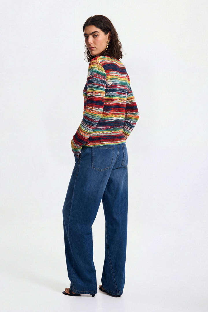 Elastic long denim trousers | Desigual